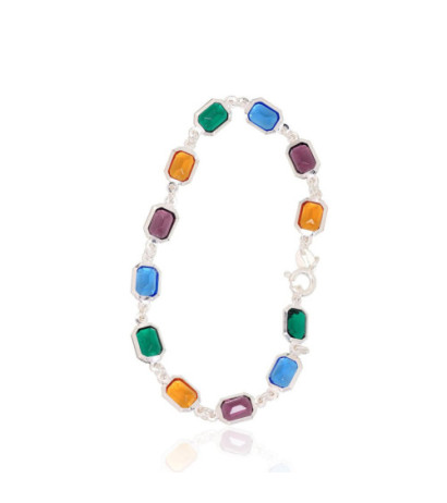 Silver bracelet 2600429_CZ-MIX, Silver 925°, Zirkons