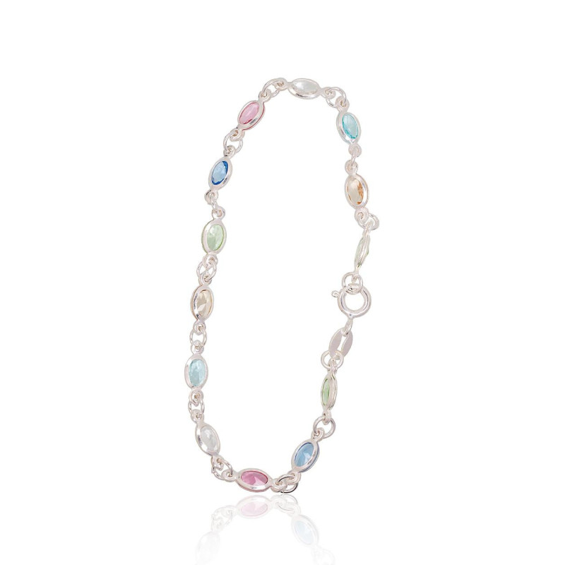 Sidabrinės apyrankės 2600426_CZ-MIX, Sidabras 925°, Cirkonai