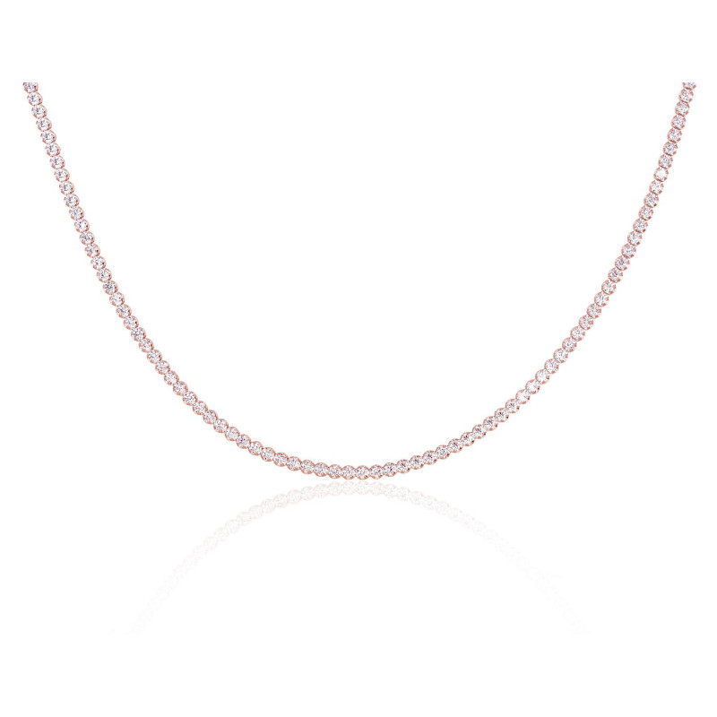 Sidabrinis vėrinys 2500145(PAu-R)_CZ, Sidabras 925°, raudonas auksas (padengti), Cirkonai