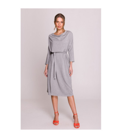 S403 Sukienka oversize z modalu - szara