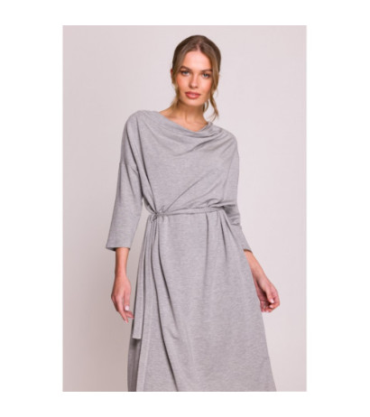 S403 Sukienka oversize z modalu - szara