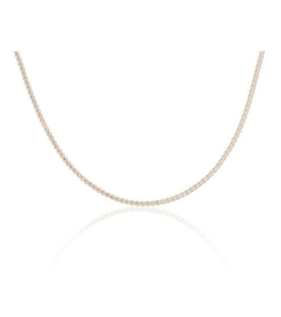 Sidabrinis vėrinys 2500145(PAu-Y)_CZ, Sidabras 925°, geltonas auksas (padengti), Cirkonai