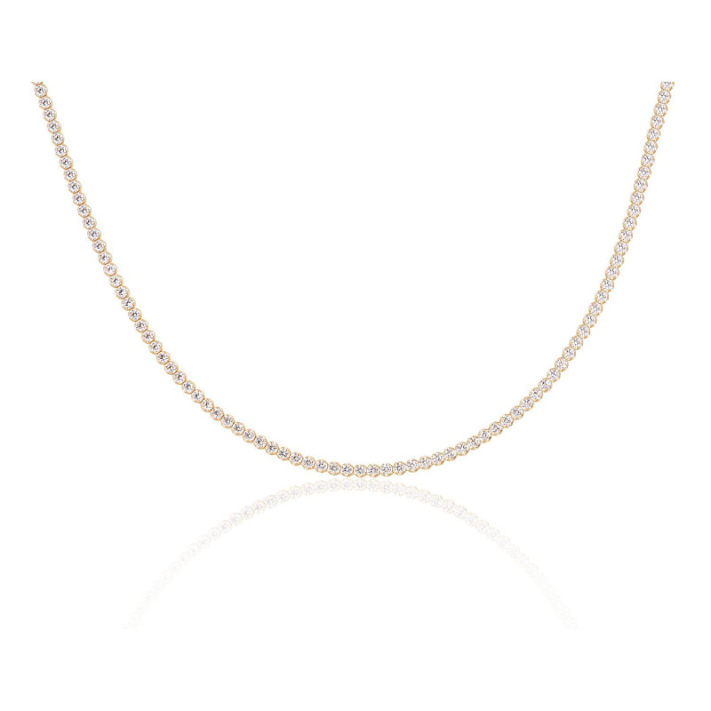 Sidabrinis vėrinys 2500145(PAu-Y)_CZ, Sidabras 925°, geltonas auksas (padengti), Cirkonai