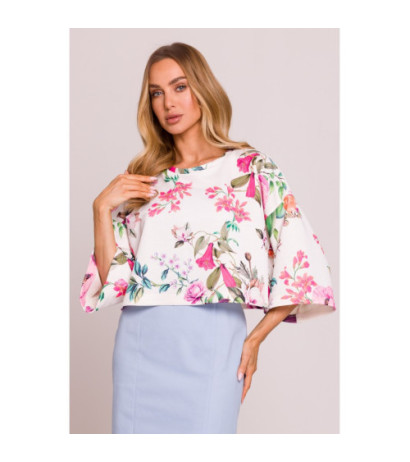 M844 Krótka bluza z nadrukiem - model 2