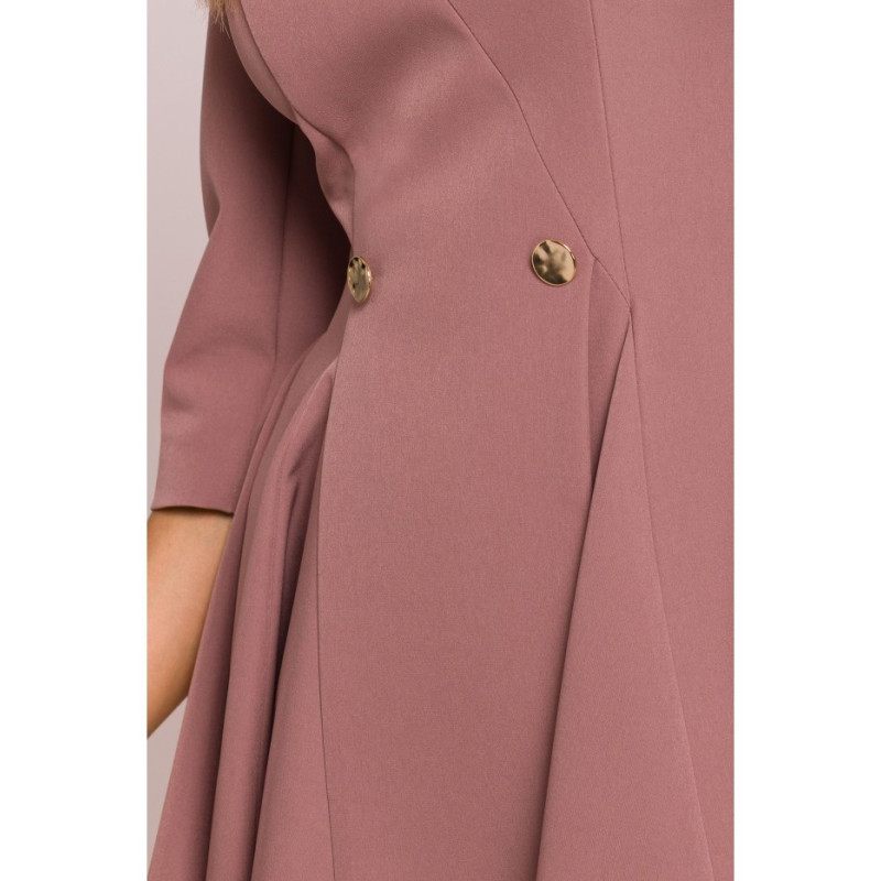 M848 Sukienka mini z klinami - mokka