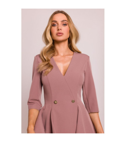 M848 Sukienka mini z klinami - mokka