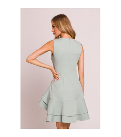 M850 Sukienka z falbanami - miętowa