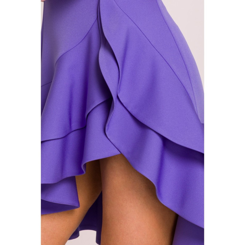 M850 Sukienka z falbanami - jasny fiolet