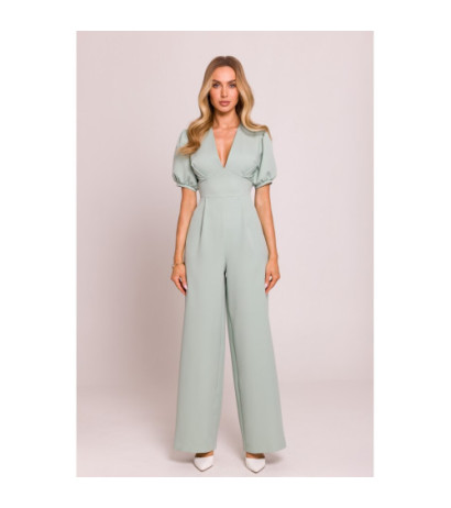 M852 Kombinezon z głębokim dekoltem - miętowy