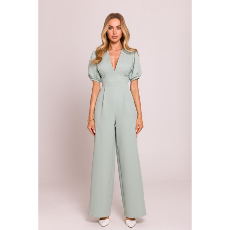 M852 Kombinezon z głębokim dekoltem - miętowy