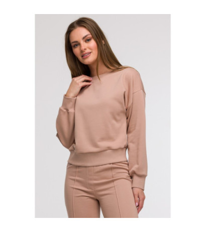 B293 Bluza z otwartymi plecami - mokka