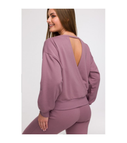 B293 Bluza z otwartymi plecami - wrzosowa