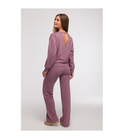 B293 Bluza z otwartymi plecami - wrzosowa