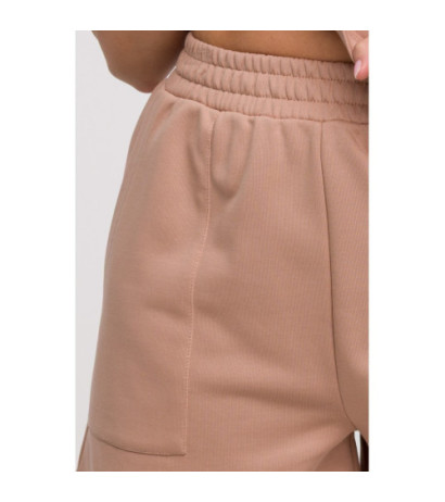 B295 Szorty z kieszeniami - mokka