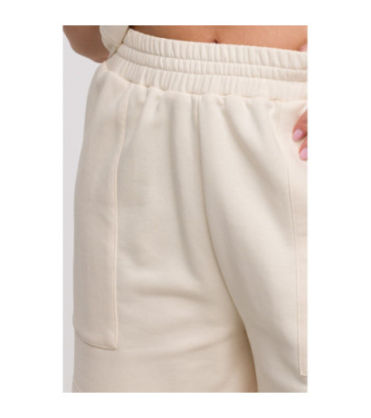 B295 Szorty z kieszeniami - waniliowe