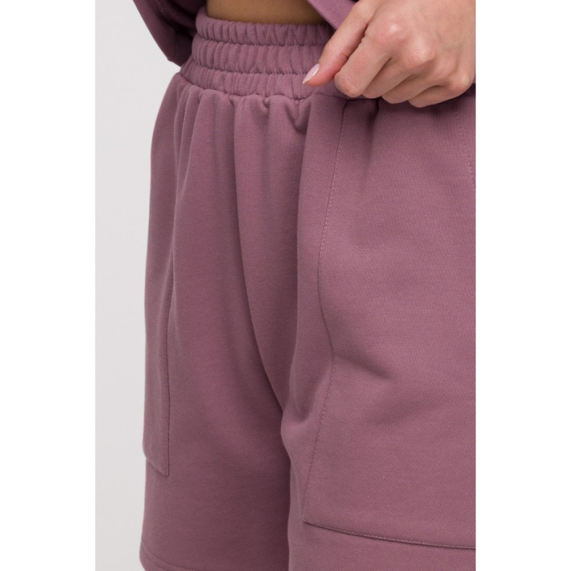 B295 Szorty z kieszeniami - wrzosowe