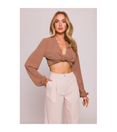 M799 Spodnie z szerokimi nogawkami - beżowe