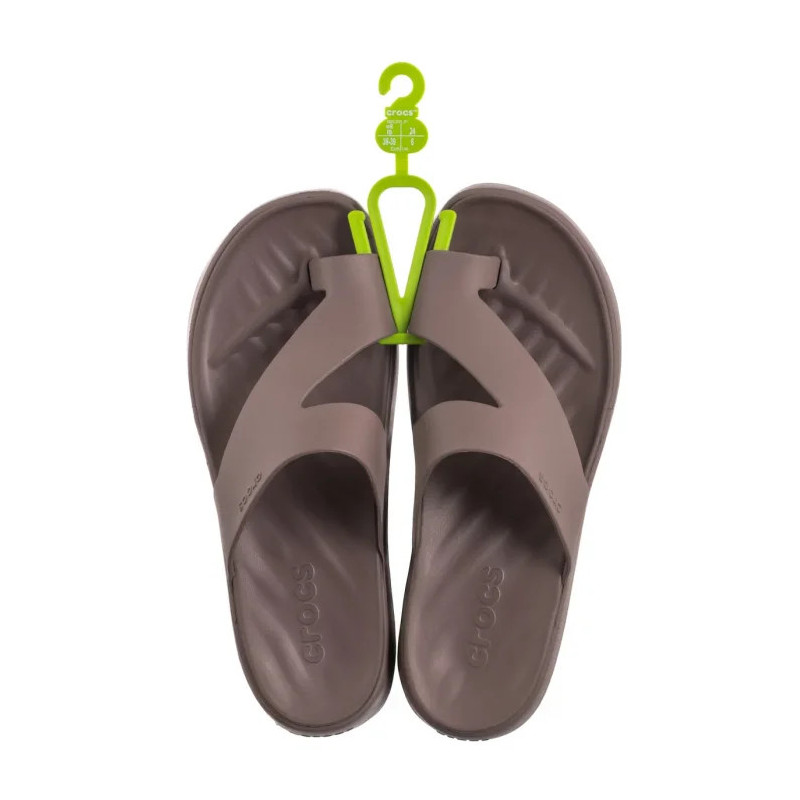 Crocs Getaway Platform Toe Loop Truffle 210834-0LF (CR375-a) flip flops