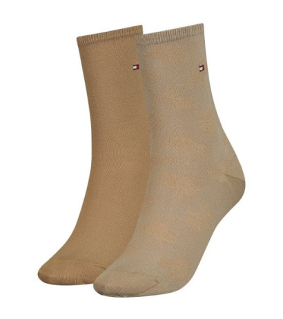 Tommy Hilfiger Th Women Sock 2P Tencel Beige Combo 701221054 002 035 (TH655-b) zeķes