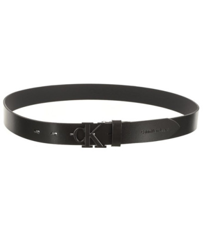 Calvin Klein Round Mono Lthr Belt 30mm Black K60K611247 BDS (CK343-a) josta