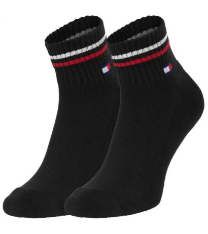 Tommy Hilfiger TH Uni Tj Quarter 2P Iconic Black 701228177 003  (TH1290-a) socks