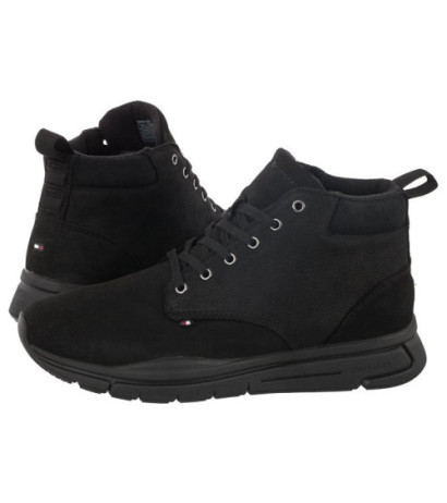 Tommy Hilfiger Warm Hilfiger Lth Hybrid Boot Black FM0FM04412 BDS (TH665-a) sporta apavi