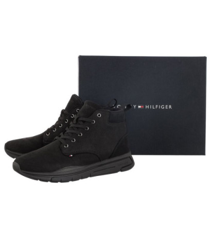 Tommy Hilfiger Warm Hilfiger Lth Hybrid Boot Black FM0FM04412 BDS (TH665-a) sporta apavi