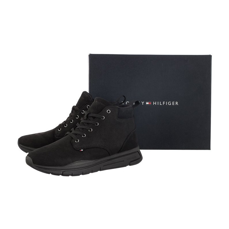 Tommy Hilfiger Warm Hilfiger Lth Hybrid Boot Black FM0FM04412 BDS (TH665-a) sporta apavi