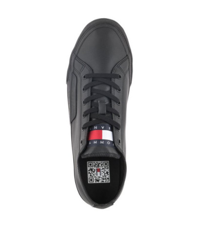 Tommy Hilfiger Tommy Jeans Mens Lace Vulc Ess Black EM0EM01047 BDS (TH705-a) sporta apavi