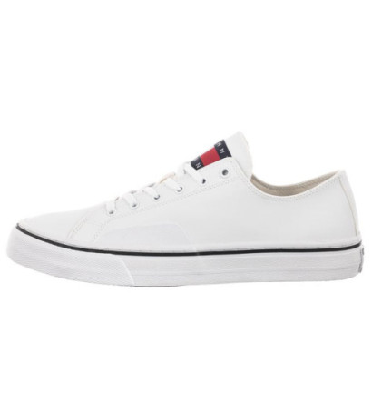 Tommy Hilfiger Tommy Jeans Mens Lace Vulc Ess White EM0EM01047 YBR (TH705-b) sporta apavi