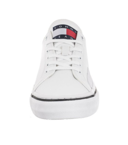 Tommy Hilfiger Tommy Jeans Mens Lace Vulc Ess White EM0EM01047 YBR (TH705-b) sporta apavi