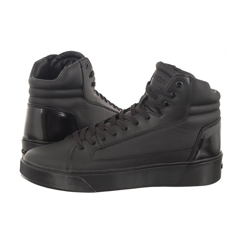 Calvin Klein High Top Lace Up Inv Stitch Triple Black HM0HM01164 0GJ (CK352-a) sporta apavi