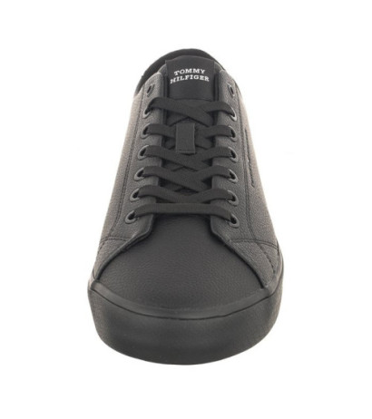 Tommy Hilfiger Hi Vulc Core Low Lth Stripes Triple Black FM0FM04778 0GQ (TH863-a) sports shoes