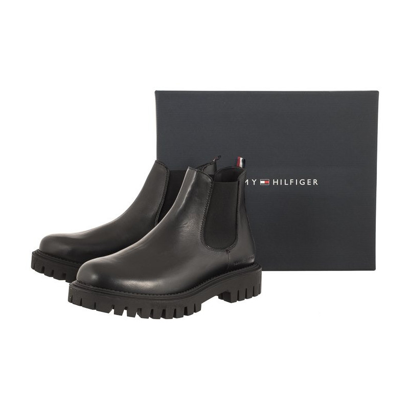 Tommy Hilfiger Premium Casual Chunky Lth Chels Black FM0FM04755 BDS (TH886-a) apavi