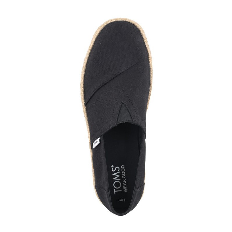 Toms Alp Rope 2.0 Black Recycled Cotton Slubby Woven 10019875 (TS38-b) čības