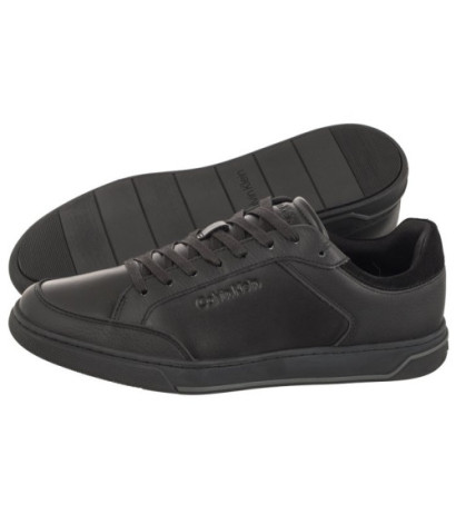 Calvin Klein Low Top Lace Up Lth Triple Black HM0HM01455 0GJ (CK416-a) sports shoes