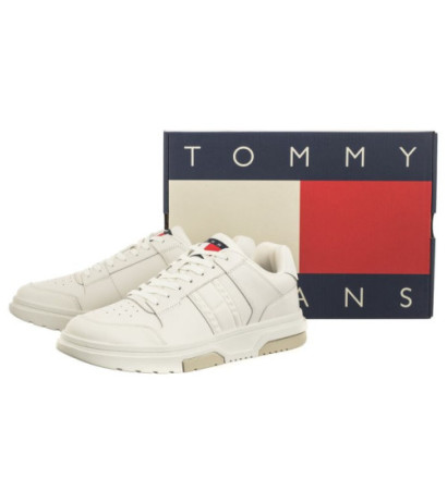 Tommy Hilfiger The Brooklyn Leather Ecru EM0EM01283 TCR (TH1020-a) sporta apavi
