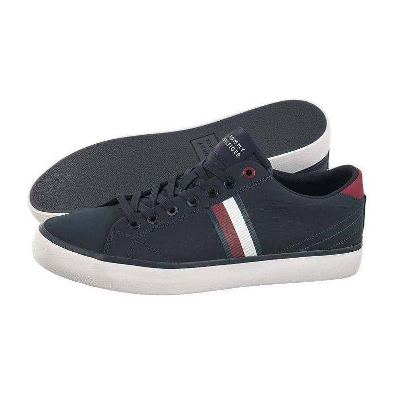 Tommy Hilfiger TH HI Vulc Low Stripes Mesh Desert Sky FM0FM04946 DW5 (TH1012-b) sportiniai bateliai 