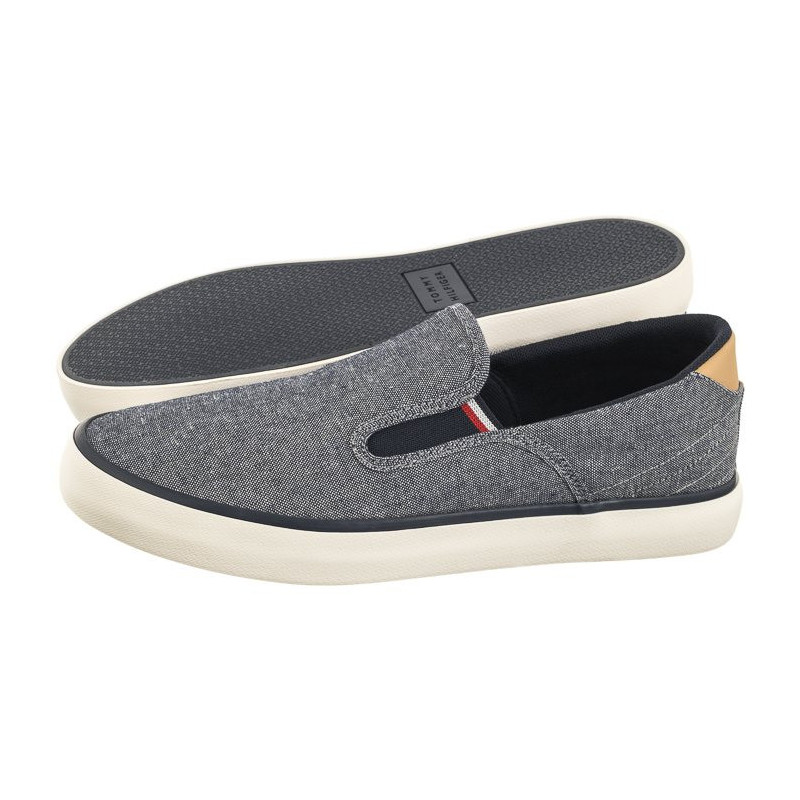 Tommy Hilfiger TH Hi Vulc Low Slipon Chambray Desert Sky FM0FM04947 DW5 (TH1030-a) sportiniai bateliai 