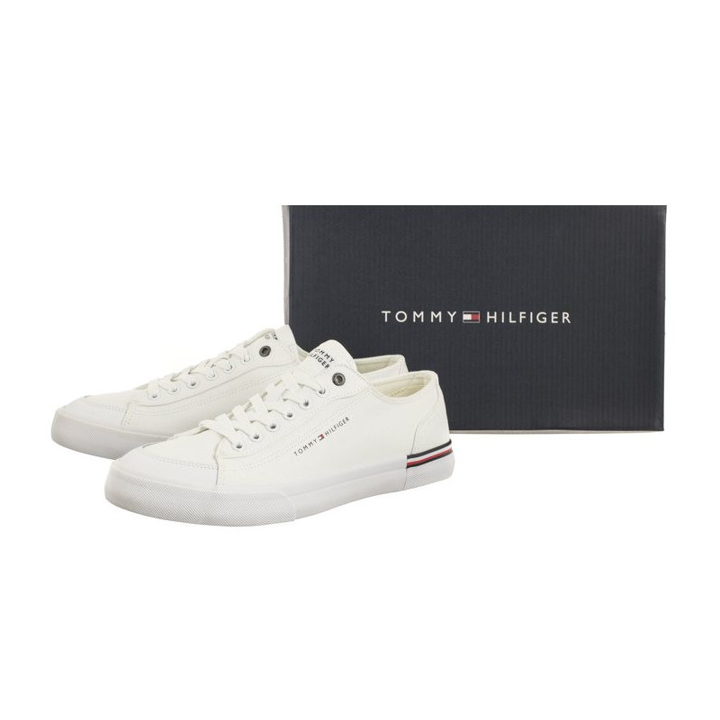 Tommy Hilfiger Corporate Vulc Canvas White FM0FM04954 YBS (TH1028-b) sportiniai bateliai 