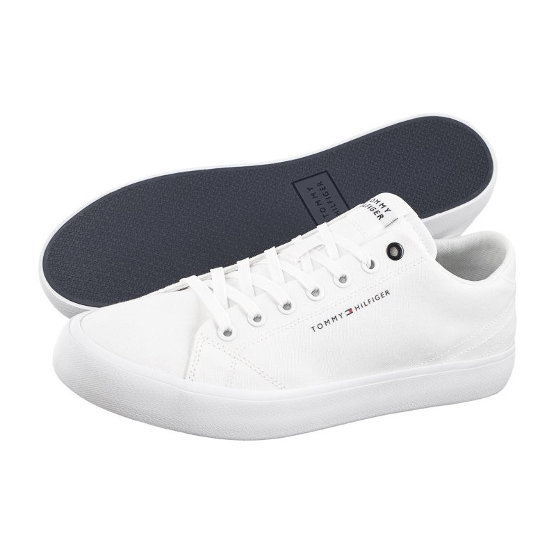 Tommy Hilfiger TH Hi Vulc Low Canvas White FM0FM04882 YBS (TH1079-a) čības