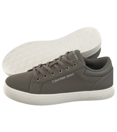 Calvin Klein Classic Cupsole Low Lth In Dc Dusty Olive/Bright White YM0YM00976 0IH (CK495-b) sporta apavi