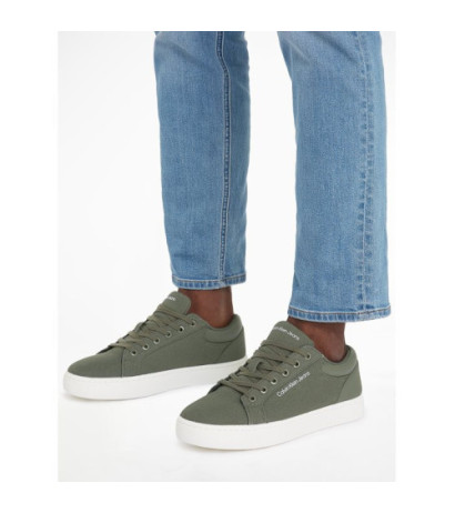 Calvin Klein Classic Cupsole Low Lth In Dc Dusty Olive/Bright White YM0YM00976 0IH (CK495-b) sportiniai bateliai