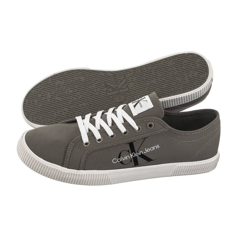 Calvin Klein Ess Vulcanized Low Laceup CS ML Dusty Olive/Bright White YM0YM00306 0IH (CK497-b) čības