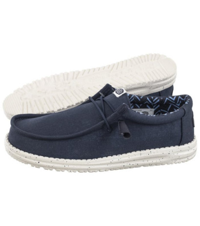 Hey Dude Wally Stretch Canvas Navy 40700-410 (HY14-a) shoes
