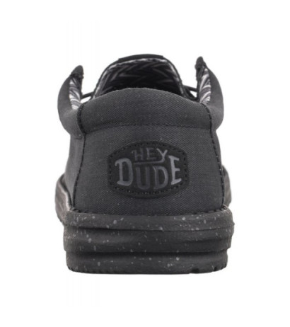 Hey Dude Wally Stretch Canvas Black 40700-060 (HY14-b) apavi