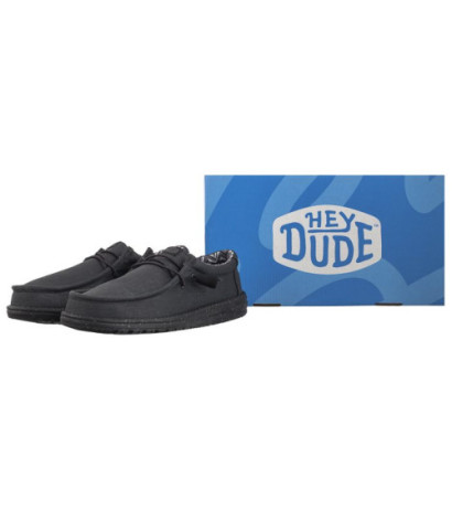 Hey Dude Wally Stretch Canvas Black 40700-060 (HY14-b) apavi