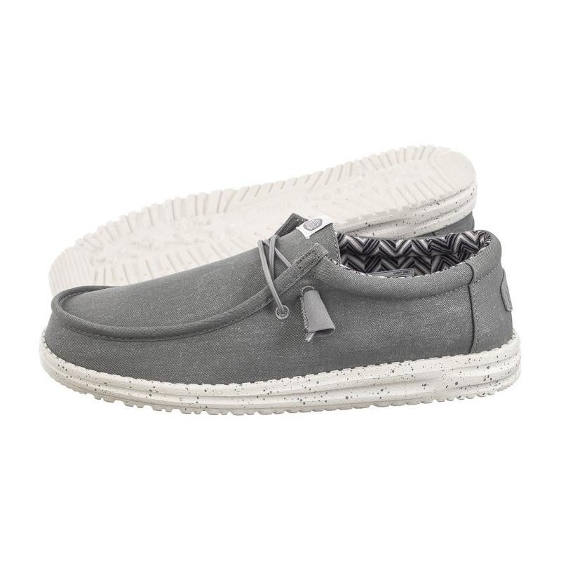 Hey Dude Wally Stretch Canvas Light Grey 40700-007 (HY14-c) apavi