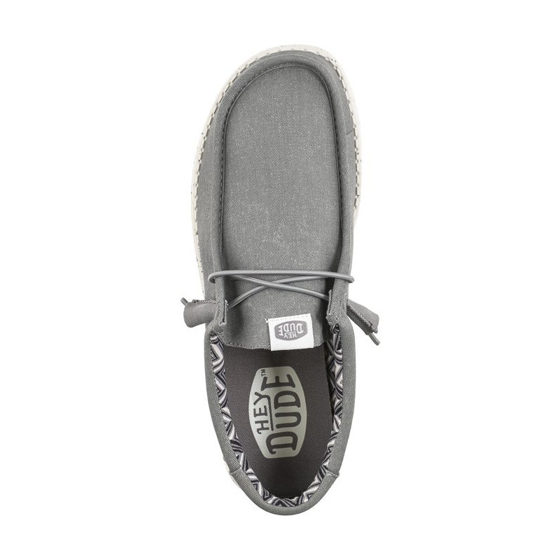 Hey Dude Wally Stretch Canvas Light Grey 40700-007 (HY14-c) apavi