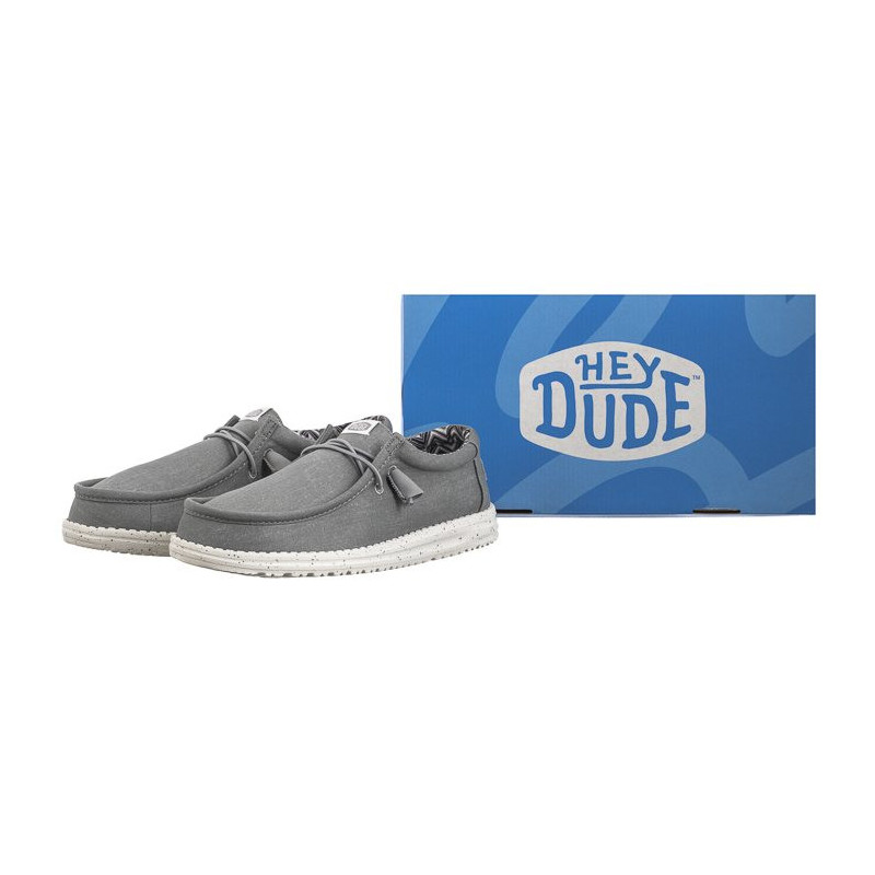 Hey Dude Wally Stretch Canvas Light Grey 40700-007 (HY14-c) apavi